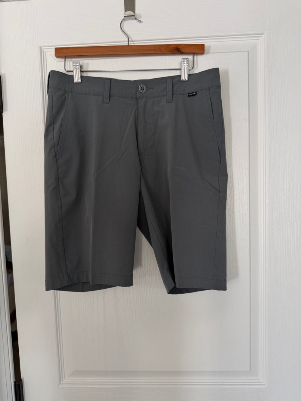 Travis Mathew Charcoal Flat Front Performance Shorts